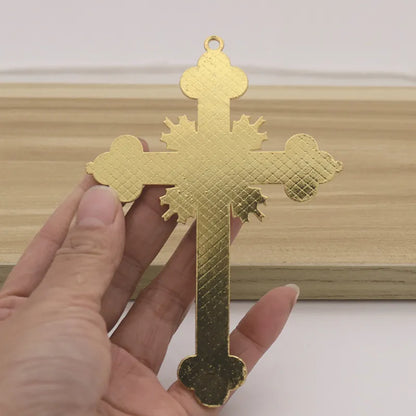 Gold Catholic Wall Hanging Crucifix