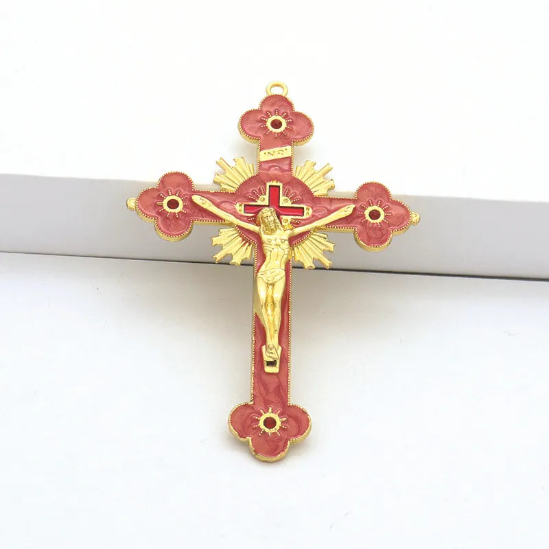 Gold Catholic Wall Hanging Crucifix