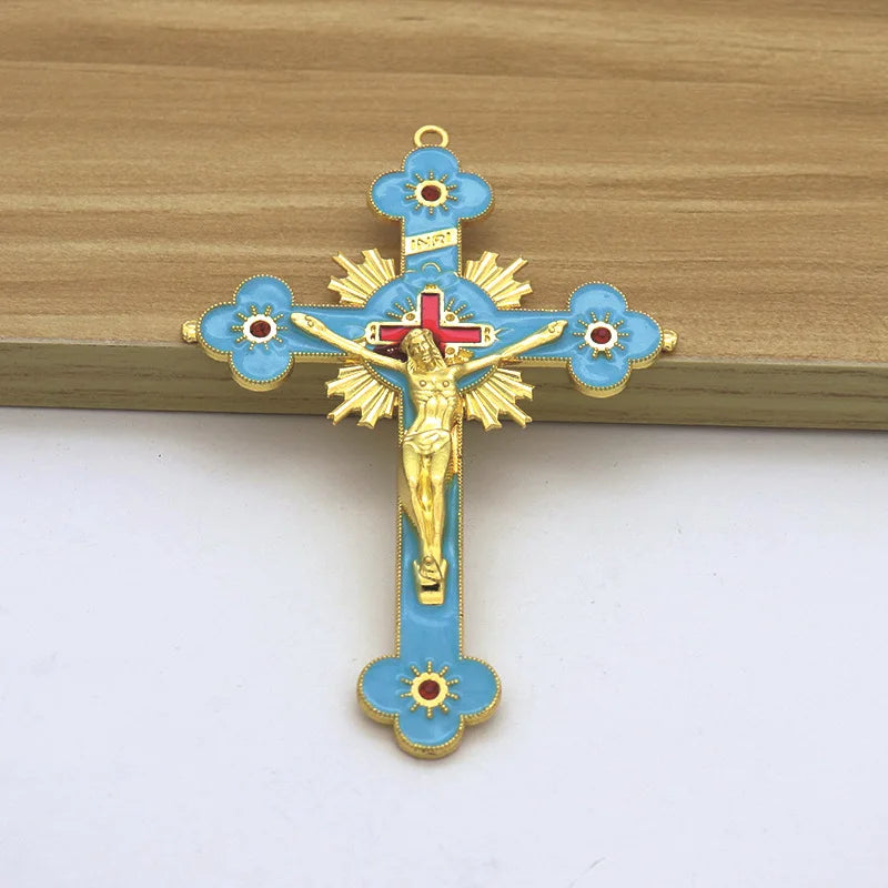 Gold Catholic Wall Hanging Crucifix