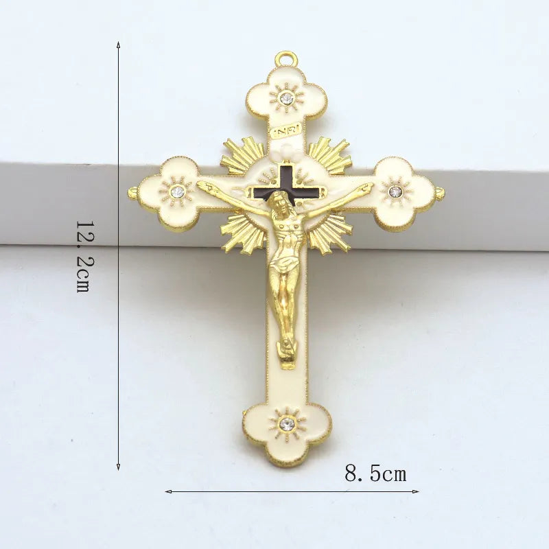 Gold Catholic Wall Hanging Crucifix