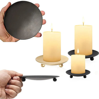 Iron Candle Holders - Black or Gold