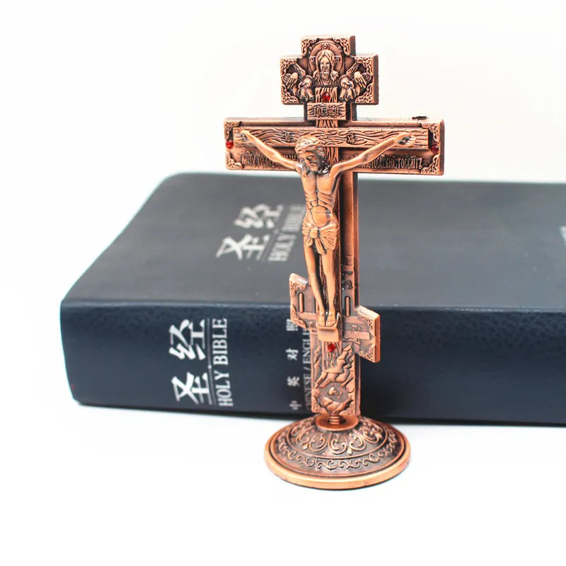 Orthodox Cross w/stand Home Decoration